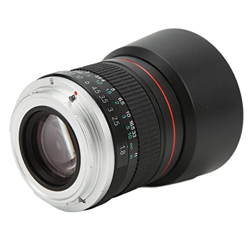 Entatial Kameraobjektiv mit großer Blende, Vollformat-Porträtobjektiv 85 mm F1.8 EF-Mount 28,3° Betrachtungswinkel mit UV-Objektivfilter für 5D4 Kamera von Entatial