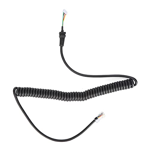 Ersatz-Handlautsprecherkabel, praktisches einziehbares Kabel Exquisite Verarbeitung Professionelles Mikrofonkabel für Yaesu MH‑48A6J von Entatial