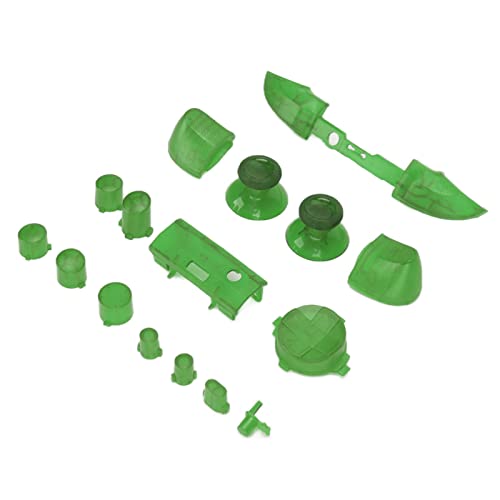 Full Buttons Mod Kits, Full Buttons Mod Kit Ersetzen Sie Teil für Xbox Series S Controller für Xbox Series X/S Controller(Transparentes Grün) von Entatial