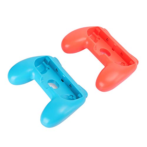 Gamepad-Schutzhülle, ergonomisch gestaltet, verlängert die Spielzeit, Spielegriffe, langlebig, perfekt geformter Griff, NS-Schalter für Schalter(Rot + Blau 2er Pack) von Entatial