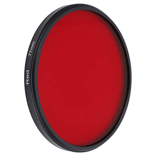 Rotfilter, ölfeste High-Definition-staubdichte rote Kameraobjektivfilter Aluminiumrahmen für DSLR-Kamera(77mm) von Entatial
