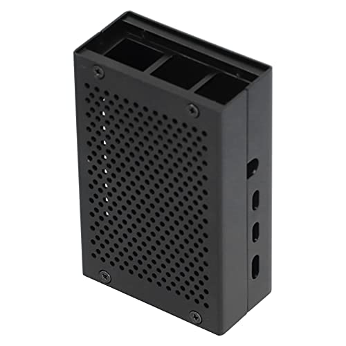Schutzgehäuse aus Aluminiumlegierung, Kühlschale, schwarz, hohe Härte, korrosionsbeständig für Raspberry Pi 4-Modell von Entatial