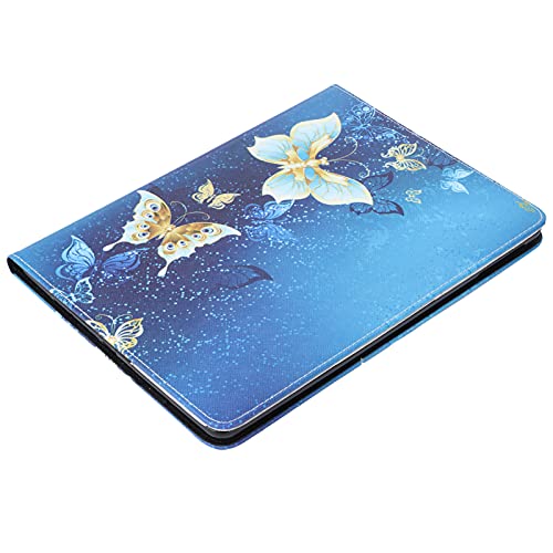 Tablet-PU-Hülle, Kratzfest, staubdicht, rutschfest, 360 ° Universalschutz, Flip-Leder-Tablet-Hülle für iPad Tablet(Goldener Schmetterling) von Entatial