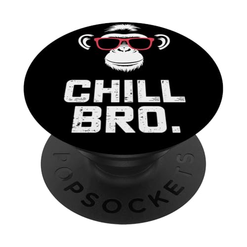 Chill Bro Affe Sonnenbrille Entspannen Faulenzen Relax Cool PopSockets Klebender PopGrip von Entdecke Witzige Tier Designs & Sprüche