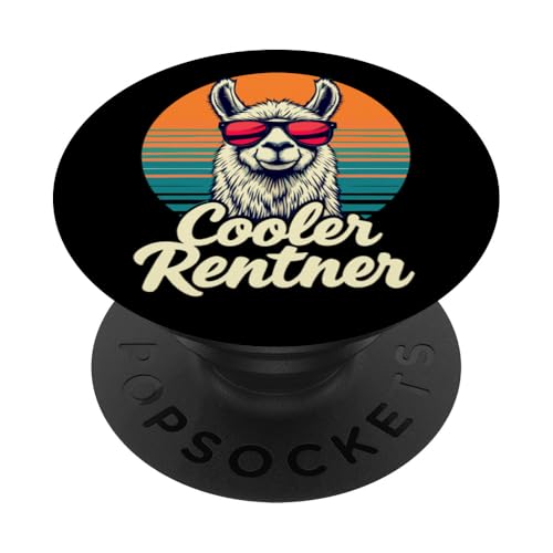 Cooler Rentner Alpaka Abschied Spruch Rente Renteneintritt PopSockets Klebender PopGrip von Entdecke Witzige Tier Designs & Sprüche