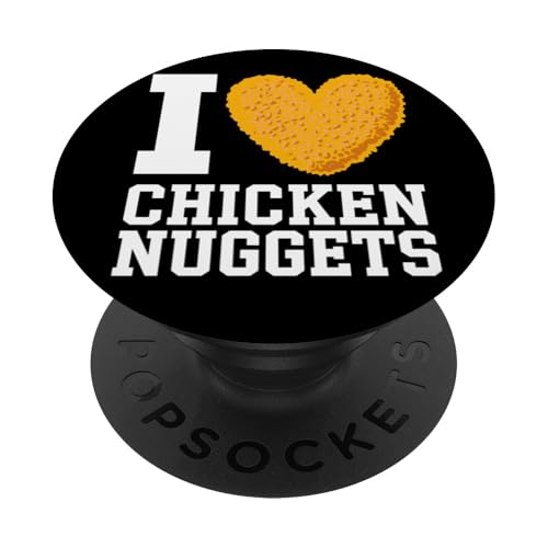 I Love Chicken Nuggets Fast Food Fan Burger Pommes Spruch PopSockets Klebender PopGrip von Entdecke Witzige Tier Designs & Sprüche