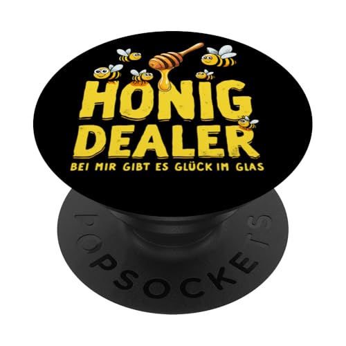 Imker Glück im Glas Natur Honigdealer Imkerin Honig Imkerei PopSockets Klebender PopGrip von Entdecke Witzige Tier Designs & Sprüche