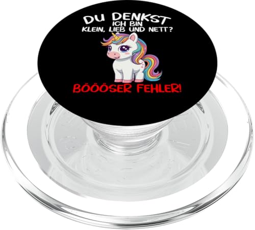 Lustiges Einhorn Du Denkst Ich Bin Klein Lieb Nett Spruch PopSockets PopGrip für MagSafe von Entdecke Witzige Tier Designs & Sprüche