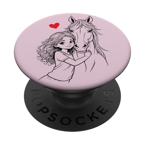 Reiten Pferde Reiterin Western Rodeo Cowgirl Racer Mädchen PopSockets Klebender PopGrip von Entdecke Witzige Tier Designs & Sprüche