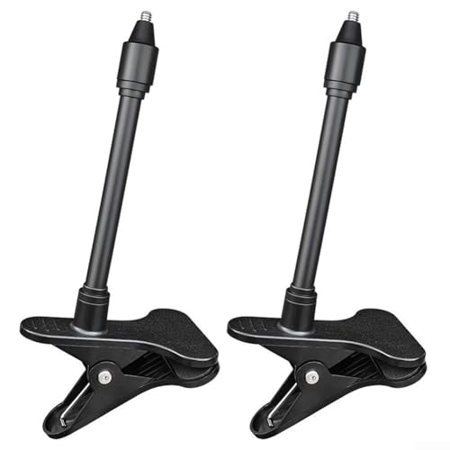 Entgoinggo Flexibler Baby-Monitor-Kamera-Ständer, flexible Klemmhalterung mit Metallsockel für Kinderbett, Fensterbank, Möbel, verstellbarer Winkel, 2 Stück (schwarz) von Entgoinggo
