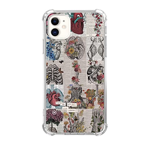 Enughselso Aesthetic Biology Schutzhülle für iPhone 11, Motiv: Totenkopf, Skelton, kompatibel mit iPhone 11, Anatomie-Collage, Artsy, für Teenager, Männer und Frauen, coole niedliche TPU-Schutzhülle Enughselso Aesthetic Biology Schutzhülle für iPhone 11, Motiv: Totenkopf, Skelton, kompatibel mit iPhone 11, Anatomie-Collage, Artsy, für Teenager, Männer und Frauen, coole niedliche TPU-Schutzhülle von Enughselso