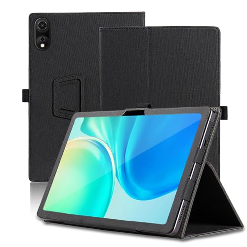 Hülle für Blackview Tab 90 WiFi 10.92 Zoll, Blackview Tab 90 WiFi Tablet Schutzhülle, PU Leder mit Standfunktion, Stifthalter und Handschlaufe, Umfassender Schutz. (Schwarz) von Envibe