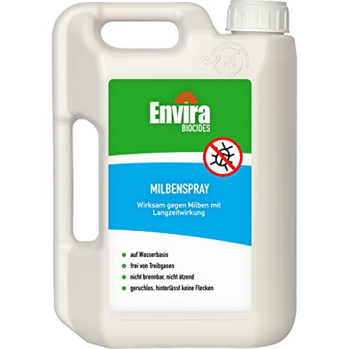 Envira Anti Milben-Spray 2 Liter - Mittel gegen Milben, Hausstaubmilben - Milbenabwehr für Matratzen, Textilien & Polster mit Langzeitwirkung - Geruchlos von Envira