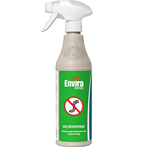 Envira Holzwurm-Spray - Holzwurm Ex Gegen Holzschädigende Insekten Mit Langzeitschutz - Auf Wasserbasis - 500 ml von Envira