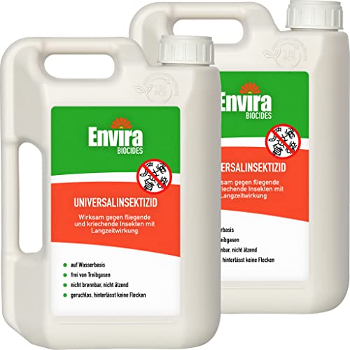 Envira Universal Insektenschutz - Hochwirksames Insekten-Spray Mit Langzeitschutz - Auf Wasserbasis - 2x2Ltr von Envira