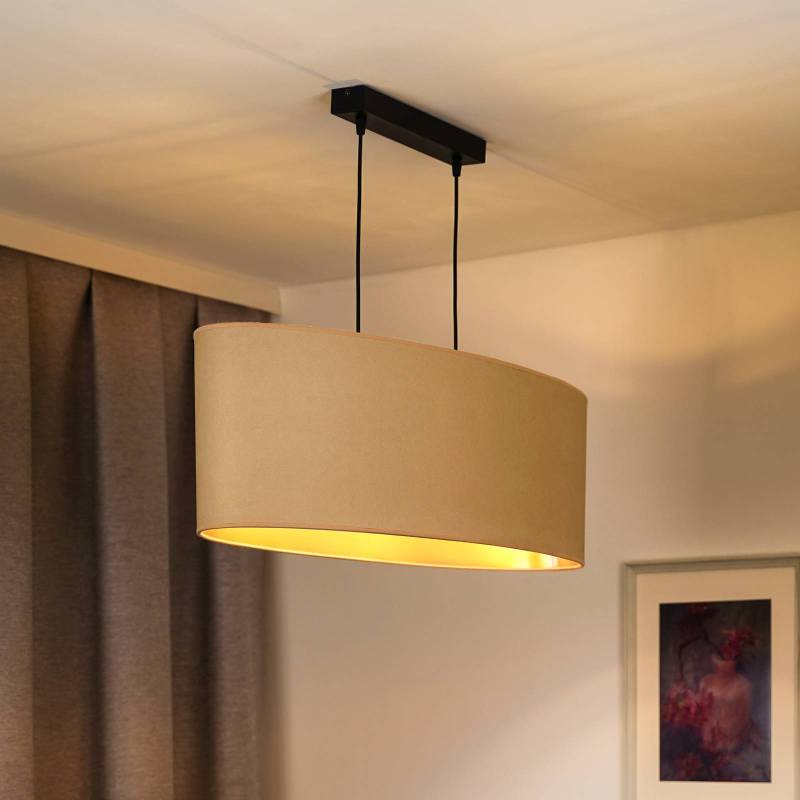 Envostar Hängelampe Idun hellbeige 80 cm Naturmaterial vegan von Envostar