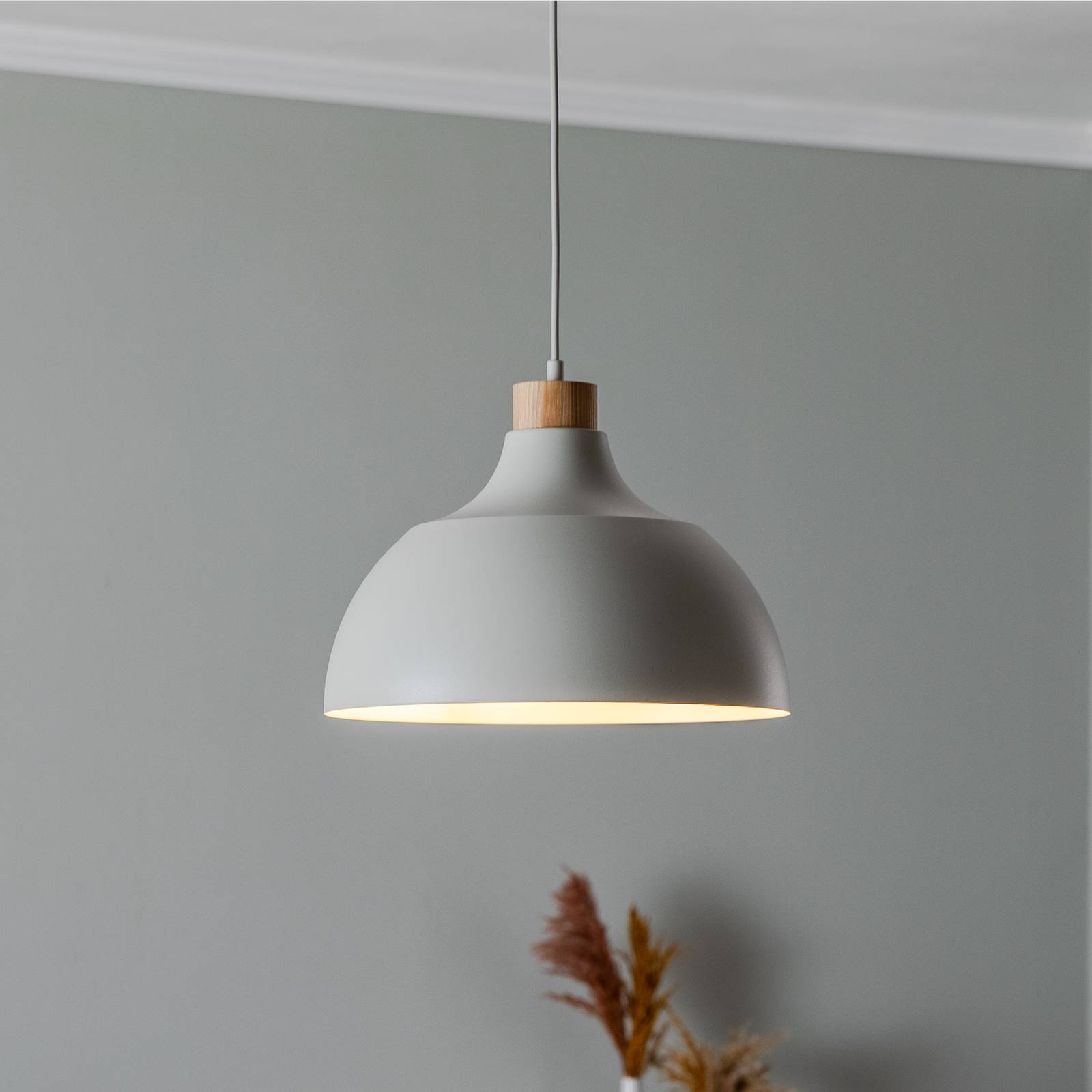 Envostar Hängeleuchte Kaitt, Holzdetail, Ø 34 cm, beige Envostar Hängeleuchte Kaitt, Holzdetail, Ø 34 cm, beige von Envostar