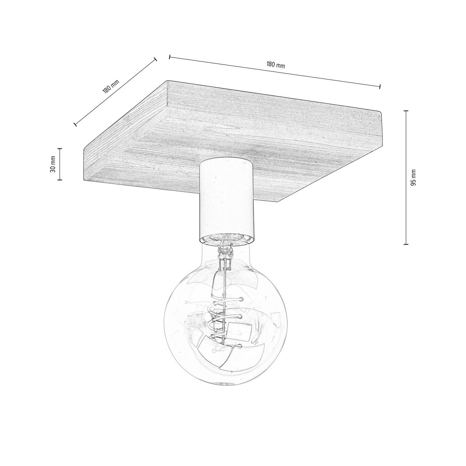 Envostar Lobo Deckenlampe 1fl. Kiefer grau Envostar Lobo Deckenlampe 1fl. Kiefer grau von Envostar