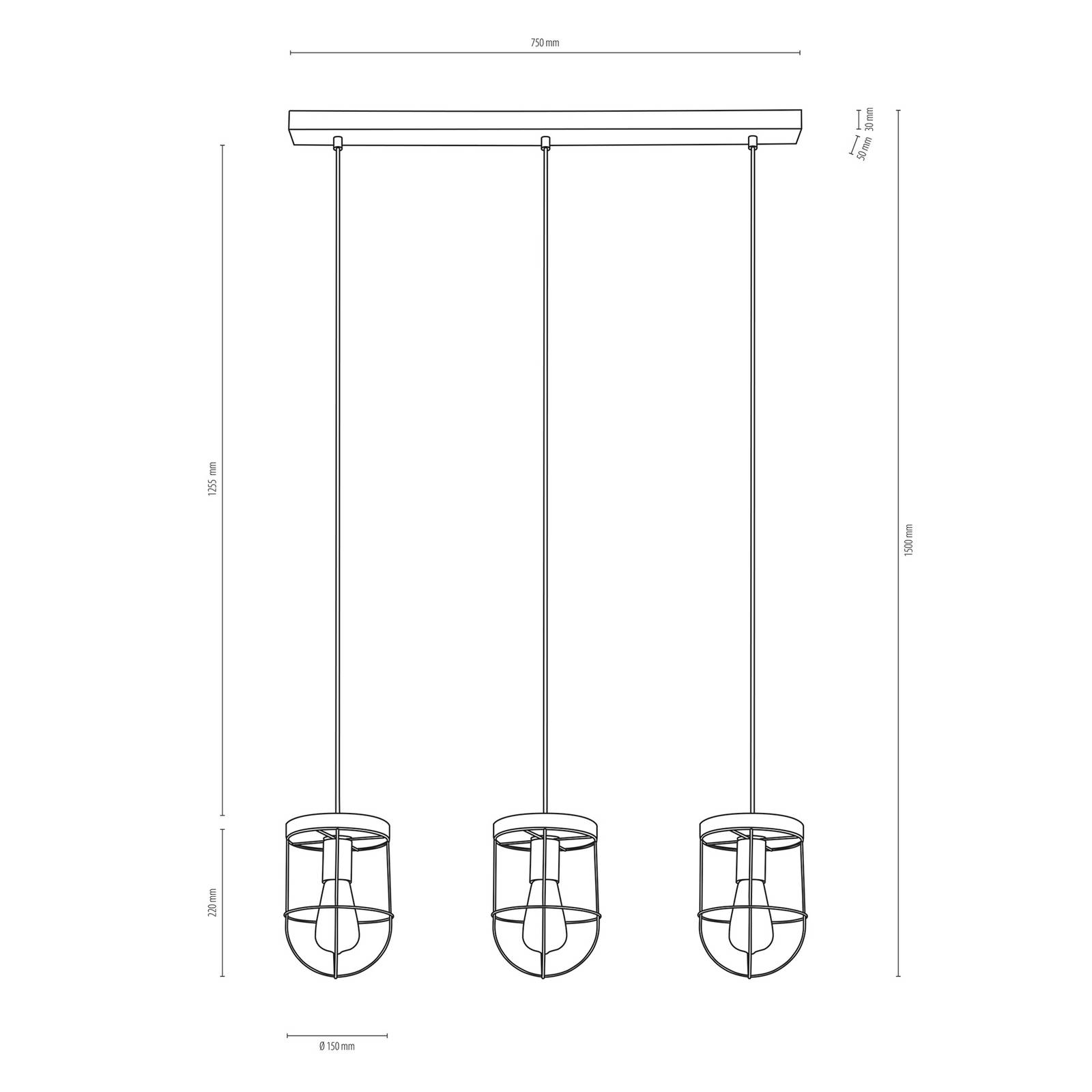 Envostar Neptuna Pendelleuchte dreiflammig linear Envostar Neptuna Pendelleuchte dreiflammig linear von Envostar