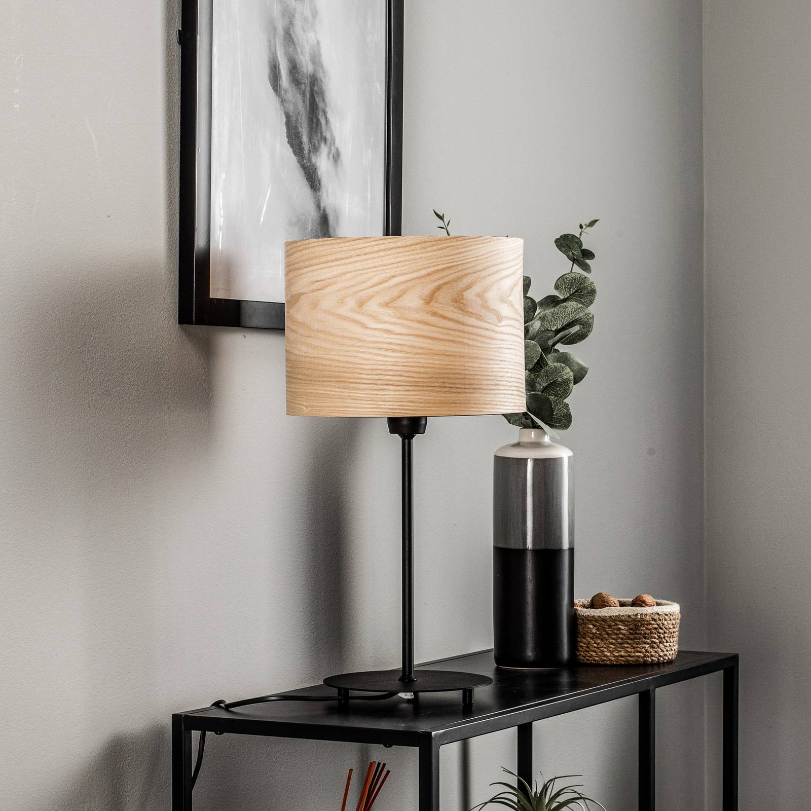 Envostar Veneer Tischlampe kernholz esche Ø 25 cm Envostar Veneer Tischlampe kernholz esche Ø 25 cm von Envostar