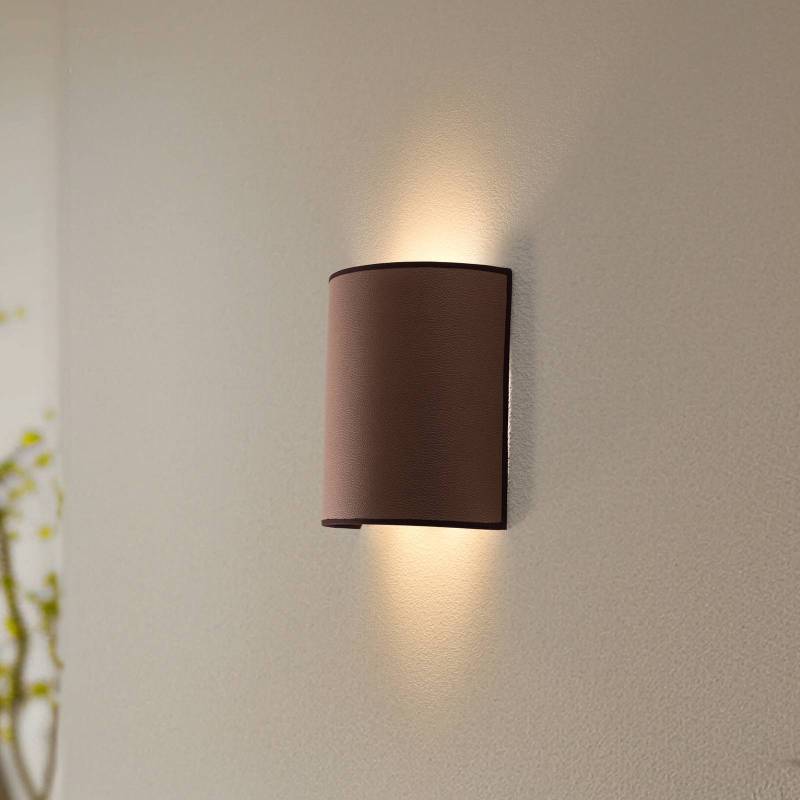 Envostar Wandlampe Idun braun Höhe 24 cm Naturmaterial vegan von Envostar