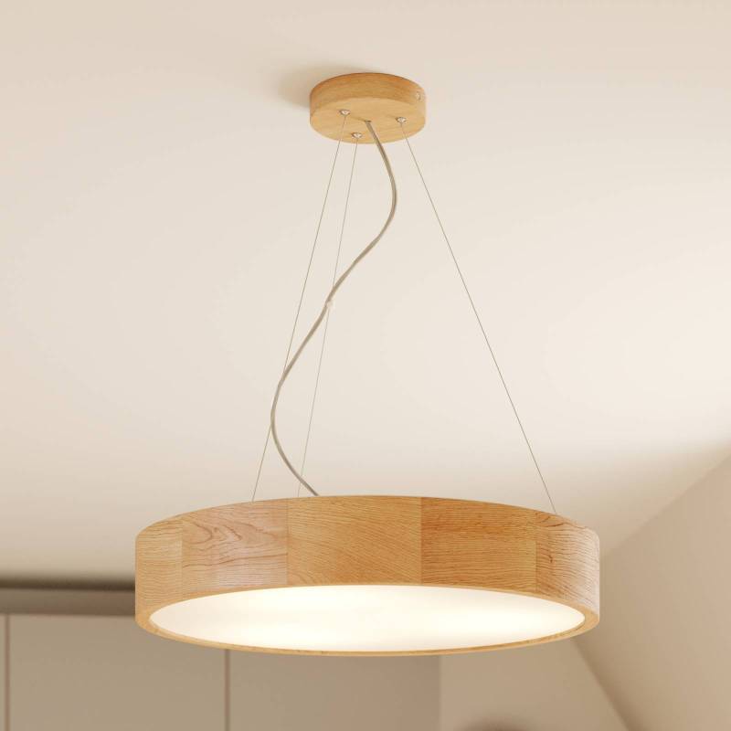 Envostar Hängeleuchte Kerio, Ø 47 cm, Eichenholz von Envostar