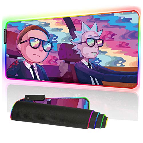 Envysun RGB Mouse Pad LED Light Gaming Mouse Pad with Rubber Base Colorful Computer Carpet Desk Mat for PC Laptop (31.5 11.8 inch) (80x30 rgmomo) von Envysun
