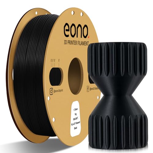 EONO Kohlefaser PLA 3D Drucker Filament 1,75 mm, Karbonfaser PLA Filament 1,75 mm 1 kg (2,2 lbs) Maßgenauigkeit +/- 0,03 mm für FDM 3d Drucker, Schwarz von Eono