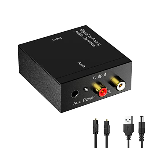 Eono 192 kHz DAC Konverter Digital, DA Wandler Digital SPDIF Toslink zu Analog Stereo Audio R/L Wandler Audio Konverter Kompatibel mit PS3, HD DVD, PS4, Xbox, Blu-ray, Schwarz Eono 192 kHz DAC Konverter Digital, DA Wandler Digital SPDIF Toslink zu Analog Stereo Audio R/L Wandler Audio Konverter Kompatibel mit PS3, HD DVD, PS4, Xbox, Blu-ray, Schwarz von Eono