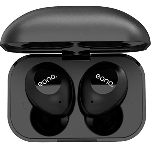 Eono Bluetooth 5.2-Kopfhörer-Eonobuds4- Kabellose Ohrhörer-In-Ear-Ohrhörer IPX7 wasserfest USB-C-Ladung Sport-Kopfhörer für iPhone Huawei mit Metall-Ladeetui(Schwarz) von Eono