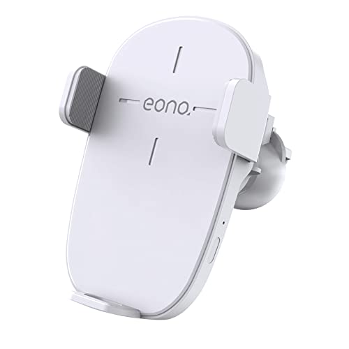 Eono C3-15W Qi-Kabelloses-Kfz-Handyladegeräte-Wireless Car Phone Charger-handyhalterung Auto mit ladefunktion-Kfz-Ladegeräte für iPhone Huawei(White) von Eono