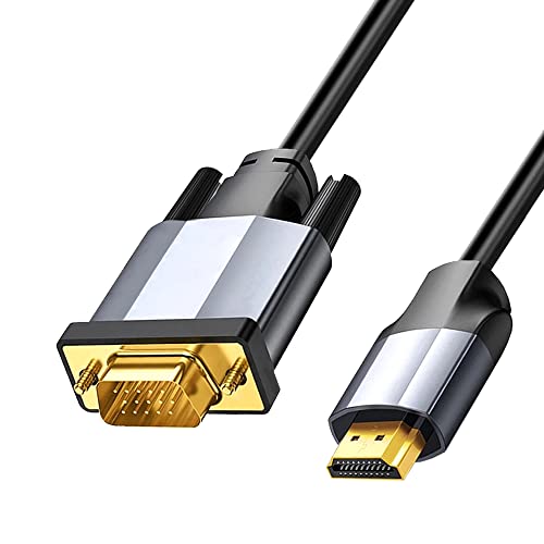 Eono HDMI zu VGA Konverter Kabel, 1.8m HDMI zu VGA Kabel Vergoldet HDMI Stecker zu VGA Stecker 1080P Kompatibel mit Computer, Desktop, Laptop, PC, Monitor, Projektor, HDTV von Eono