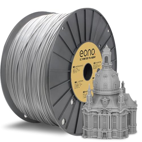 Eono PLA Plus Filament 1,75 mm, PLA Pro 3D Drucker Filament, PLA+ Filament 6,6 LBS (3 kg), Maßgenauigkeit +/- 0,04 mm für FDM Drucker, Grau von Eono