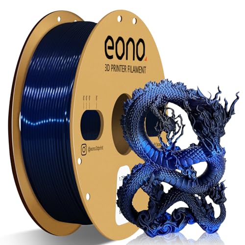 Eono Schwarz Blau Gradientenfarbe PLA Filamnet 1.75mm, 3D Drucker Filament, Silk Verlauf Dual PLA, 1kg Spule +/- 0,03 mm(2.2lbs), Silk Schwarz Blau von Eono