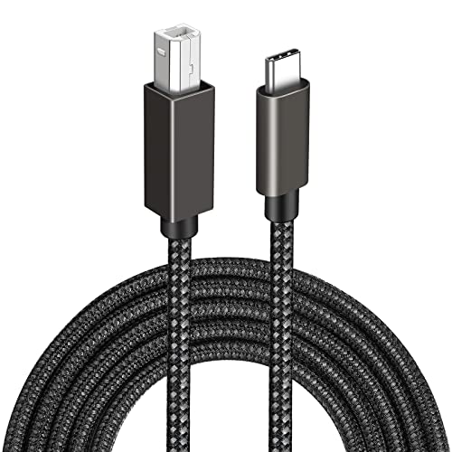 Eono USB C auf USB B Druckerkabel, Scannerkabel USB 2.0 Typ B Kabel USB C auf USB B Nylon Drucker Kabel Kompatibel mit MacBook Pro, HP, Dell, Canon, Brother Printers, 2M von Eono