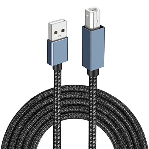 Eono USB Druckerkabel, Scannerkabel USB 2.0 Typ B Kabel USB A auf USB B Nylon Drucker Kabel PC Printer Cable Kompatibel mit HP, Dell, Canon, Epson, Brother usw, 3M von Eono