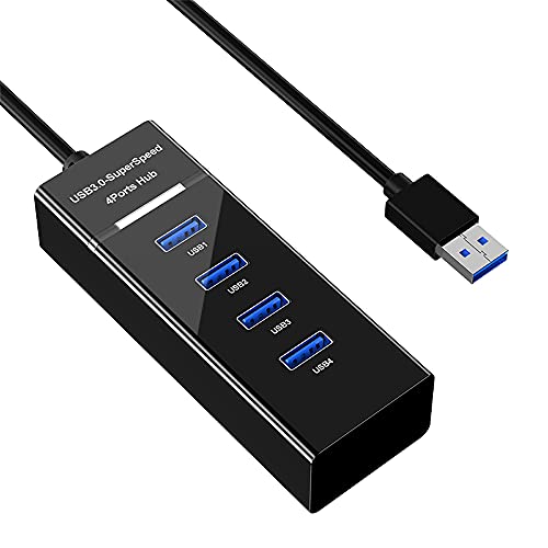 Eono USB HUB, 4 Port USB 3.0 Hub, Datenhub, Adapter kompatibel mit MacBook, Mac Pro, Mac Mini, iMac, PC, Flash Drive, Mobile HDD von Eono