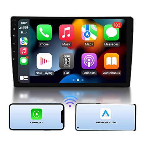 Eonon 10,1-Zoll Android 10 Autoradio 2 DIN Radio kabellos CarPlay Android Auto 8-Core 2+32GB Universal Radio mit IPS-Blidschrim GPS-Navi BT 5.0 WiFi DSP Online-Video unterstützt DAB+ (Q03SE) von Eonon