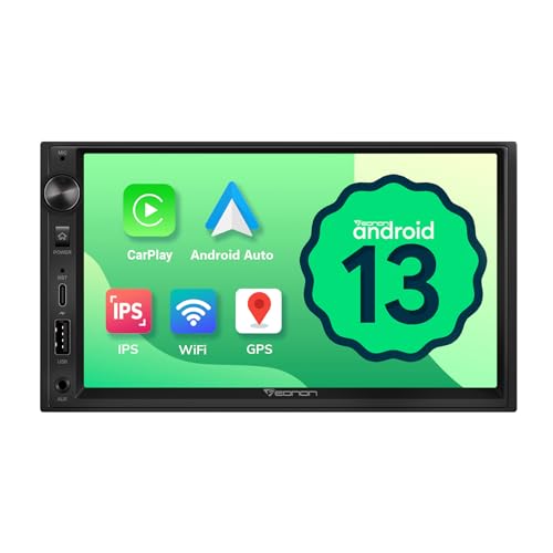 Eonon 7-Zoll Android 13 Autoradio Radio kabellos CarPlay Android Auto 2+32GB Universal Radio mit IPS-Blidschrim GPS-Navi BT 5.0 WiFi DSP Online-Video unterstützt DAB+ (UA13) von Eonon