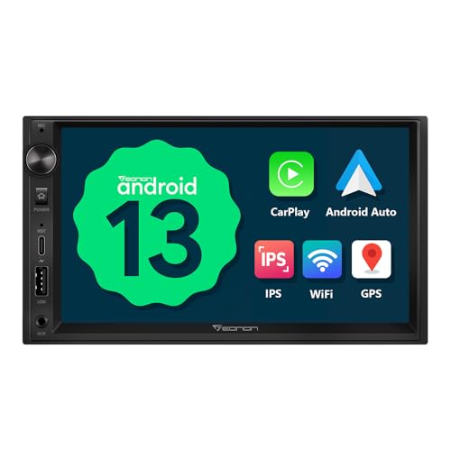 Eonon 7-Zoll Android 13 Autoradio Radio kabellos CarPlay Android Auto 2+32GB Universal Radio mit IPS-Blidschrim GPS-Navi BT 5.0 WiFi DSP Online-Video unterstützt DAB+ (UA13) von Eonon