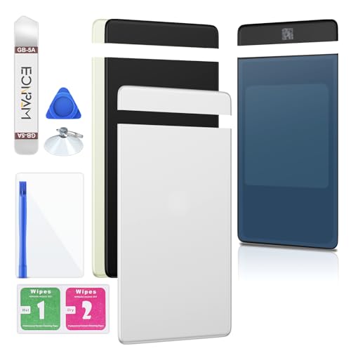 Eonpam Akkudeckel für Google Pixel 7 Rückseite Glas Original Backcover Back Glas Ersatz Reparatur Set (Weiss) von Eonpam