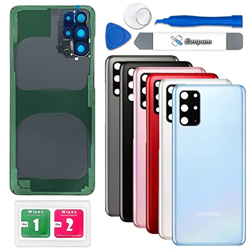 Eonpam Akkudeckel für Samsung Galaxy S20+ Plus G985, G986 Rückseite Glas Backcover Ersatz Reparatur Set mit Kameraglas (Blau) von Eonpam