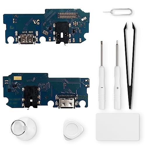 Eonpam ladebuchse ersatz für Samsung Galaxy A12/M12 Charging Port USB Ladeanschluss Mikrofon Kopfhörerbuchse mit Reparaturset von Eonpam