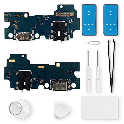 Eonpam ladebuchse ersatz für Samsung Galaxy A22 4G Charging Port USB Ladeanschluss Mikrofon Kopfhörerbuchse mit Reparaturset von Eonpam