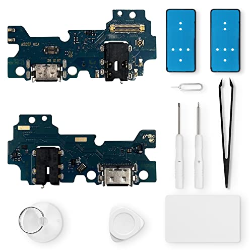 Eonpam ladebuchse ersatz für Samsung Galaxy A32 4G Charging Port USB Ladeanschluss Mikrofon Kopfhörerbuchse mit Reparaturset von Eonpam