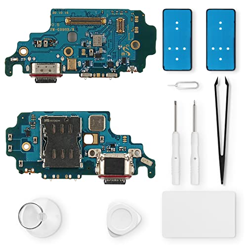 Eonpam ladebuchse ersatz für Samsung Galaxy S21 Ultra 5G Charging Port USB Ladeanschluss Mikrofon Kopfhörerbuchse mit Reparaturset von Eonpam