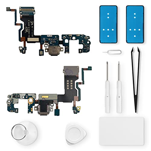 Eonpam ladebuchse ersatz für Samsung Galaxy S9+ Plus Charging Port USB Ladeanschluss Mikrofon Kopfhörerbuchse mit Reparaturset von Eonpam