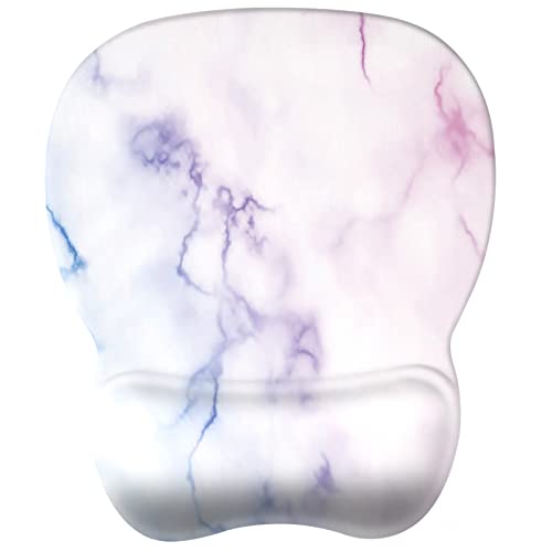 EooCoo Mauspad mit Gelkissen, Ergonomische Mousepad mit rutschfest Silikon Unterseite, 4mm - Farbiger Marmor von EooCoo