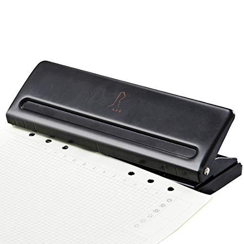 6 Fach Locher Binder Puncher für Verstellbare Abstände für A5 Größe Sechs Ringbuch Planer - 5 mm Lochdurchmesser von Eopocdor