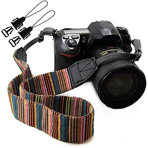 Eorefo Kameragurt Vintage Böhmen Kamera Schultergurt Hals Tragegurt für DSLR Kamera.(Mehrfarbig) von Eorefo